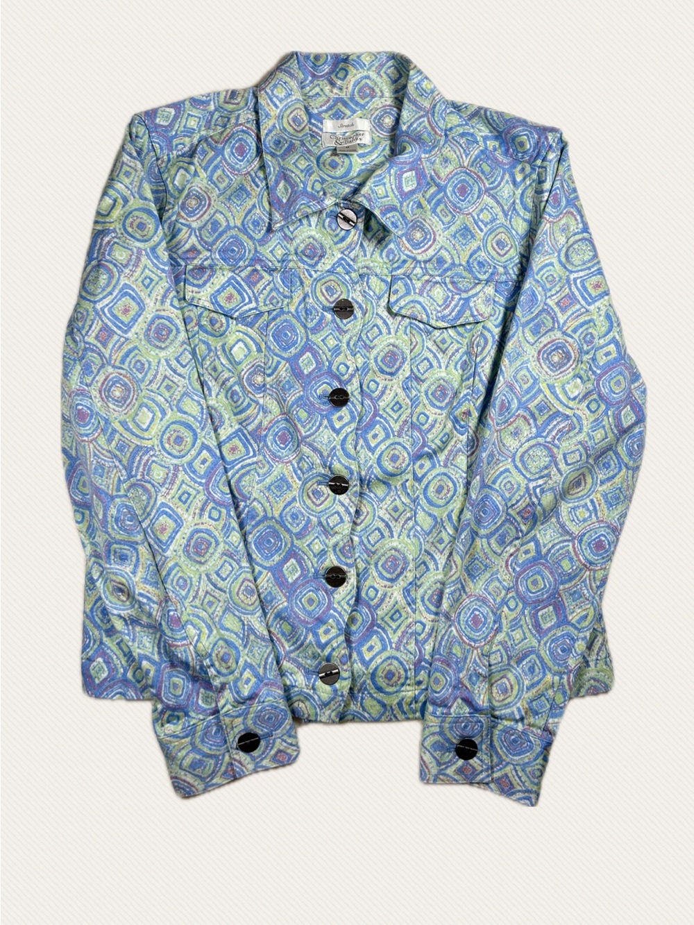 Christopher & Banks Blue, Green & Purple Patterned Jacket